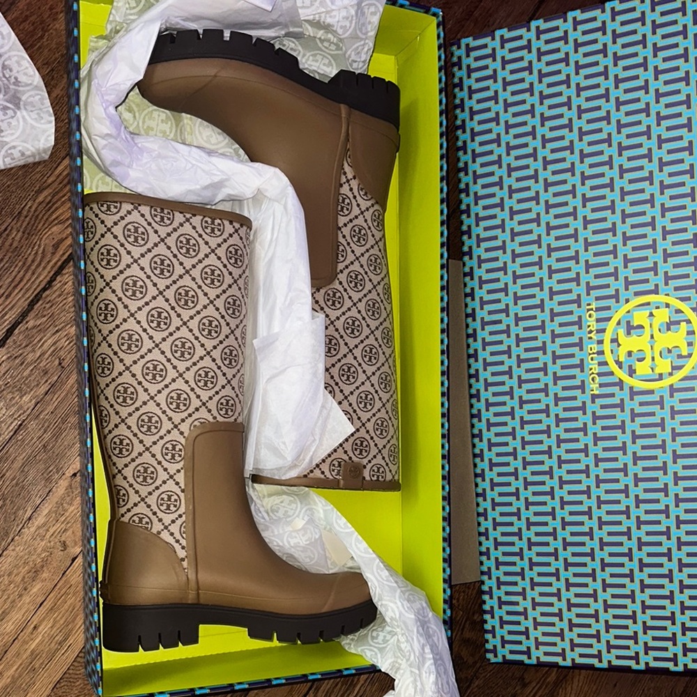 Tory Burch Brown Winter & Rain Boots